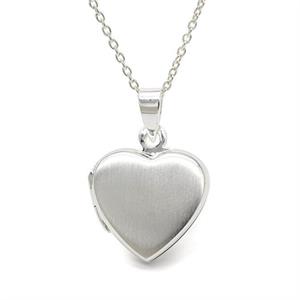 Peace of Mind Sterling Silver Brushed Heart Locket